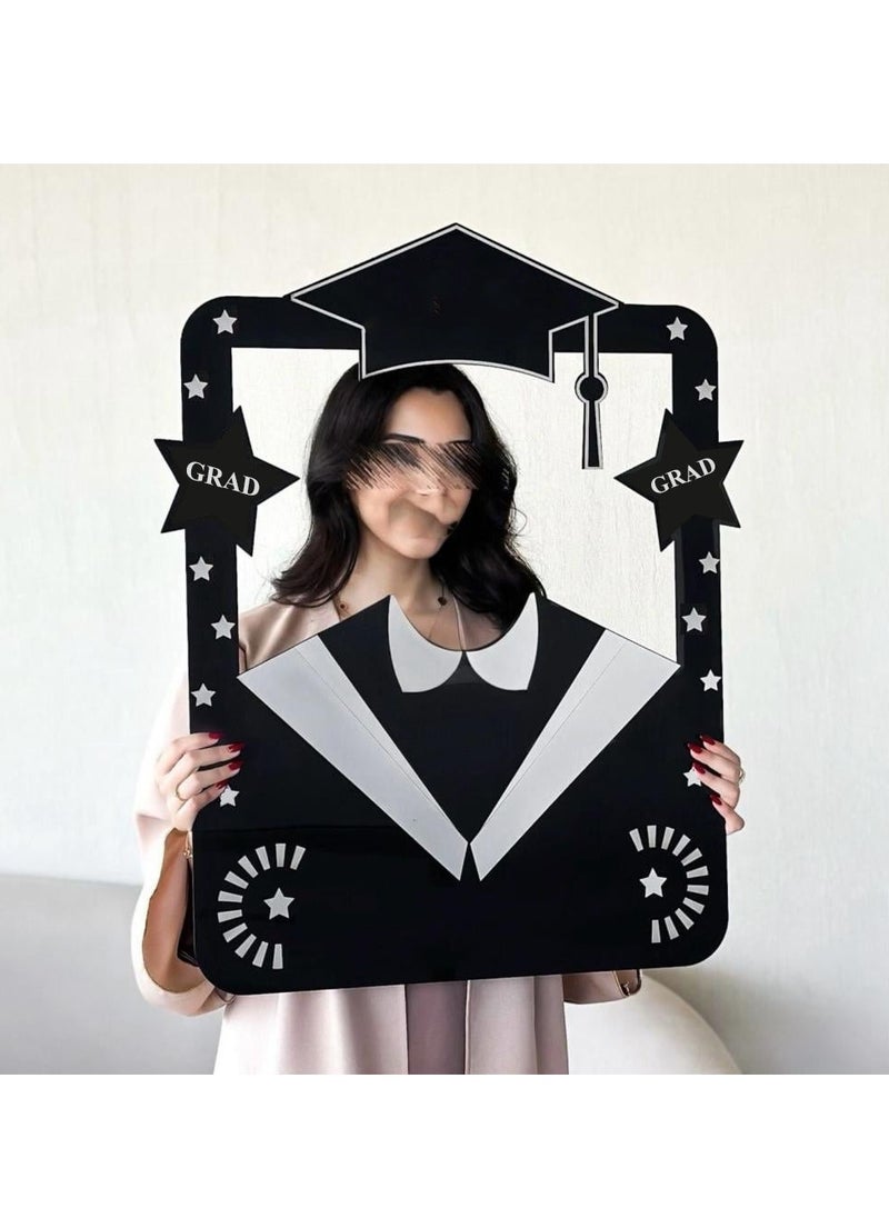 Story Of Candle Large graduation 2025 frame, white and black  - Image 1