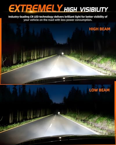 MGLLIGHT DOT Approved 7 round led headlights Hi/Low Sealed Heam Compatible with Wrangler TJ JK Do-dge F-ord Che-vy, H6024 6016 6015 6014 Replacement (2PCS) - Image 5