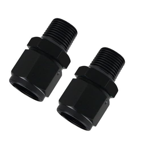 caqeg 10AN Female Swivel to 3818 NPT Male Adapter Fitting Aluminum Pack of 2 - Image 1