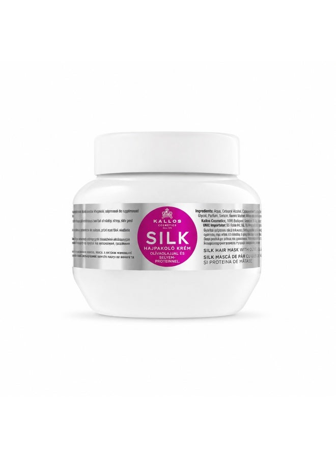 KALLOS Silk Hair Mask with Olive Oil & Silk Protein 275ml – Hair Mask for Smooth & Silky Hair - Image 1