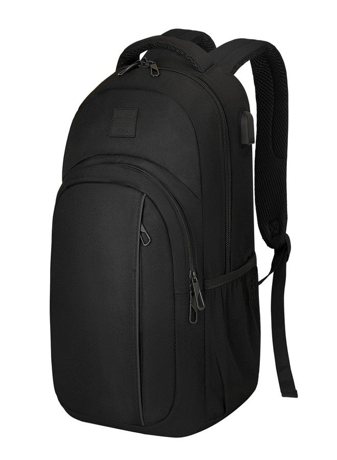LARIPOP Travel Laptop Backpack,15.6 Inch Business Laptop backpack for Men Women with USB Charging Port,Laptopack Weekender, Black, 15.6inch - Image 1