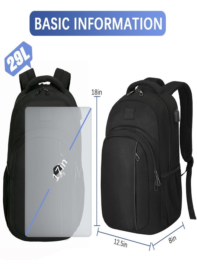 LARIPOP Travel Laptop Backpack,15.6 Inch Business Laptop backpack for Men Women with USB Charging Port,Laptopack Weekender, Black, 15.6inch - Image 5
