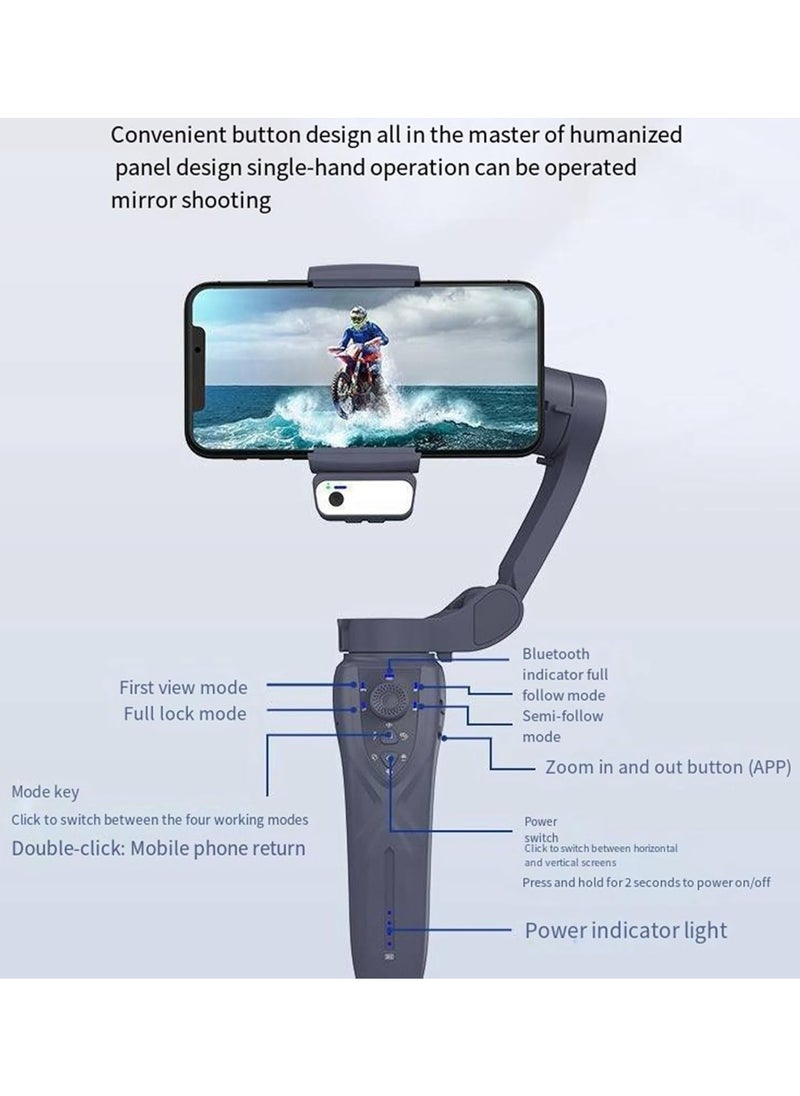 Generic - F12 3-Axis Handheld Gimbal Smartphone Stabilizer Cellphone Selfie Stick for Phone Vlog Anti Shake Video Recording - Image 1