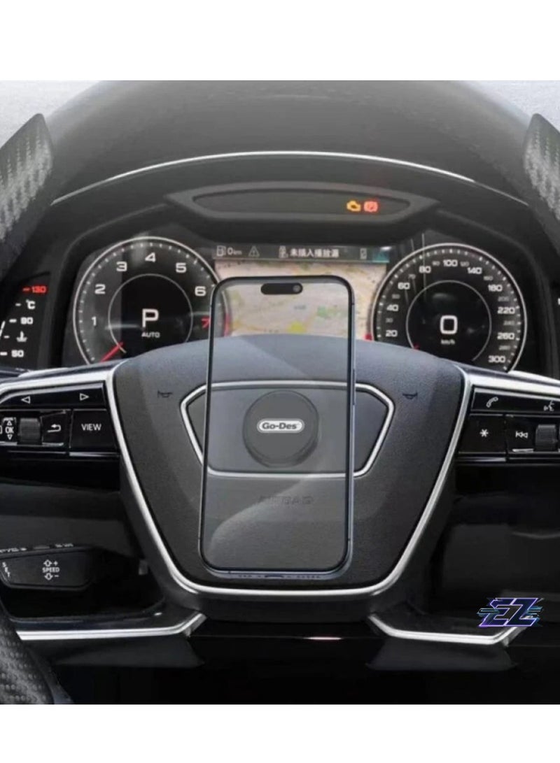 ELTRAZONE 360-Degree Rotating Magnetic Steering Wheel Car Phone Holder – Secure Mount for iPhone, Android & More - Image 3