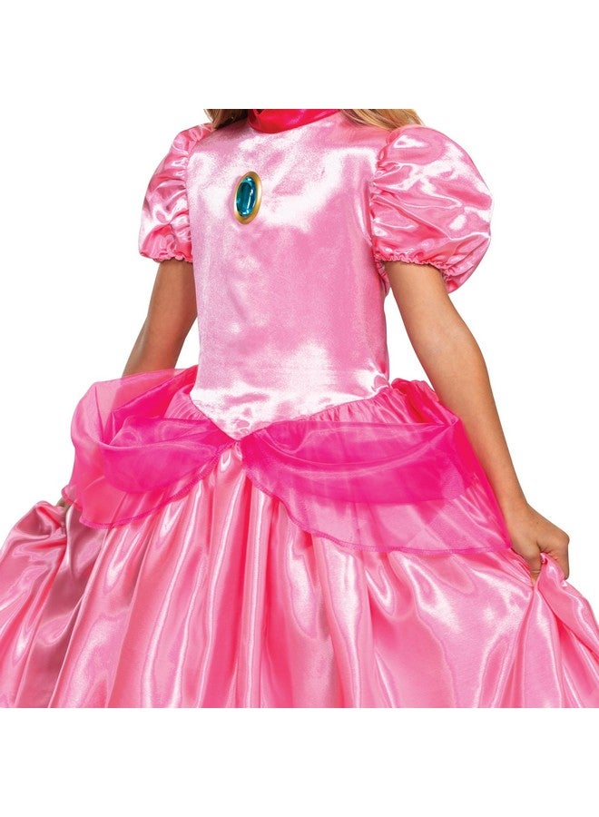 Disguise Princess Peach Costume Dress, Nintendo Super Mario Bros Deluxe Dress Up Outfit for Girls, Kids Size Medium (7-8), Pink - Image 3