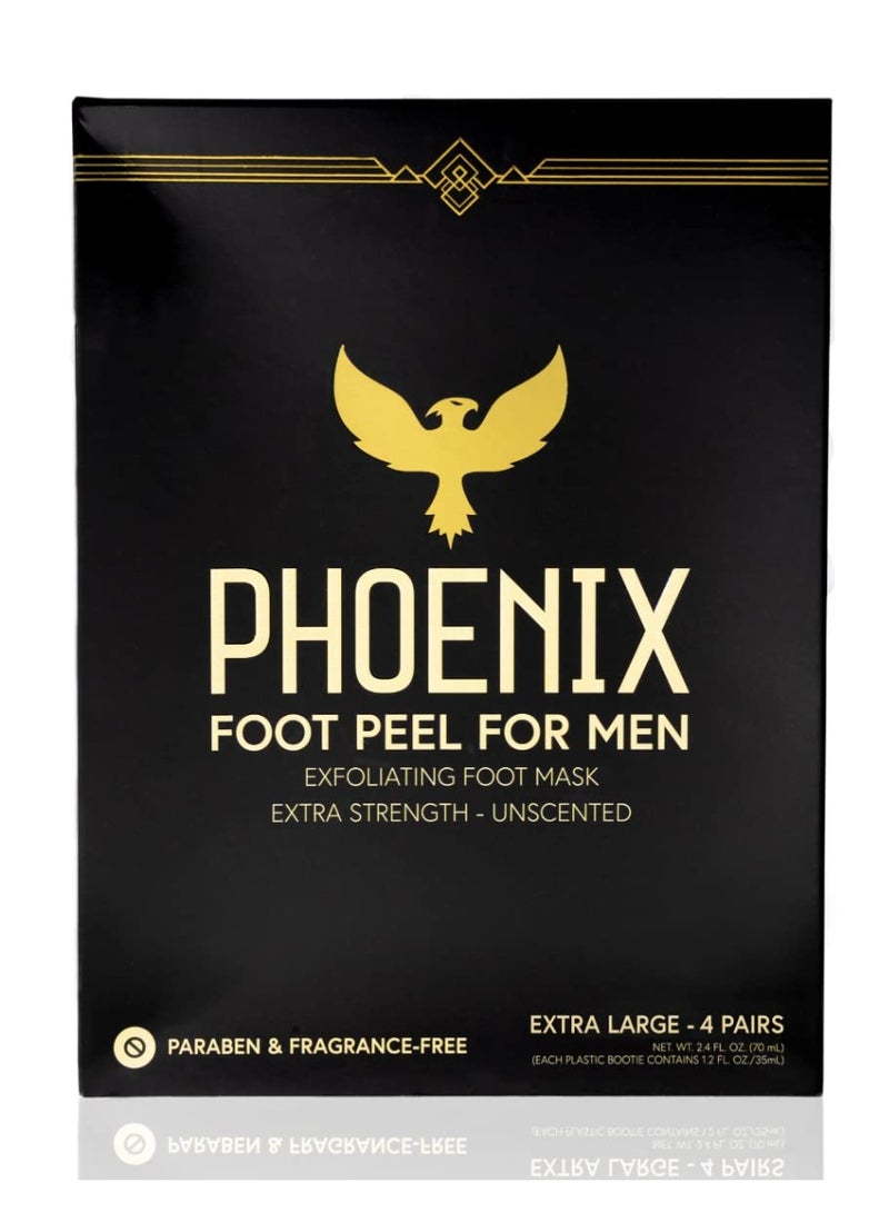 Phoenix (عبوة من 4) مقشر القدمين للرجال - كبير جداً - قوة إضافية - علاج تقشير القدمين الجافة - مزيل للجلد الميت - بدون رائحة - خالي من البارابين والعطور - Image 1