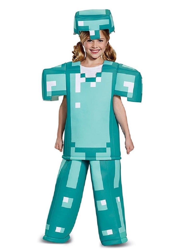 Gerenic Minecraft Deluxe Diamond Armour Costume for Kids - Image 1