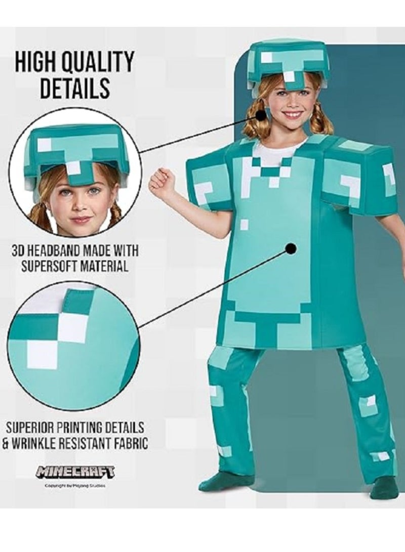Gerenic Minecraft Deluxe Diamond Armour Costume for Kids - Image 5