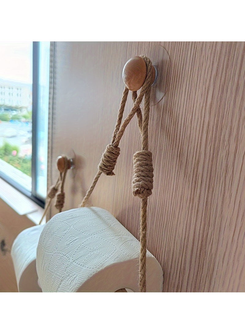 Hanging Toilet Paper Rack, Toilet Roll Paper Holder, Decorative Tissue Dispenser Container, Bathroom Hanging Tissue Towel Hanger, Bathroom Accessories - Image 3