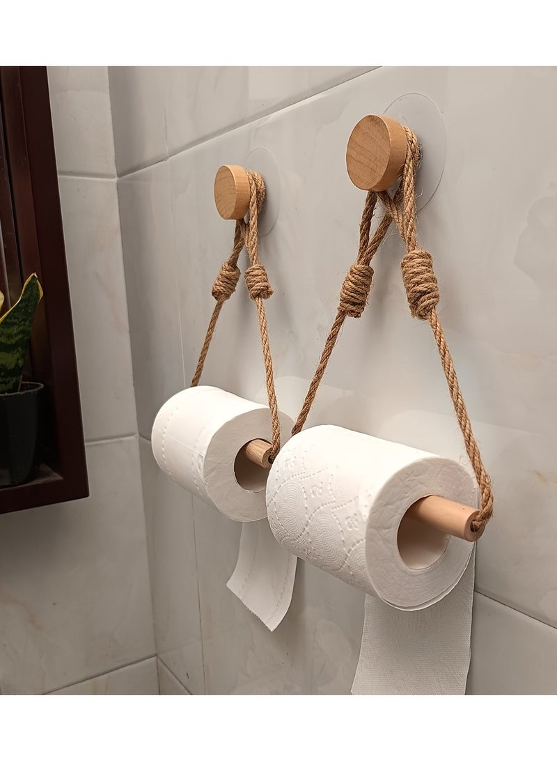 Hanging Toilet Paper Rack, Toilet Roll Paper Holder, Decorative Tissue Dispenser Container, Bathroom Hanging Tissue Towel Hanger, Bathroom Accessories - Image 2