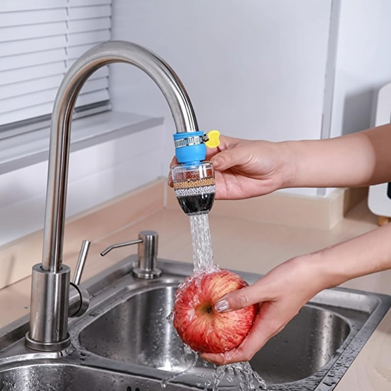 KBS Tap Water Purifier Filter Faucet 6 Layer Carbon Activated Dust Chlorine Remover Water Softener for Drinking Cartridge Alkaline Taps for Kitchen Sink Bathroom Wash Basin (Multicolor) (2) - Image 2