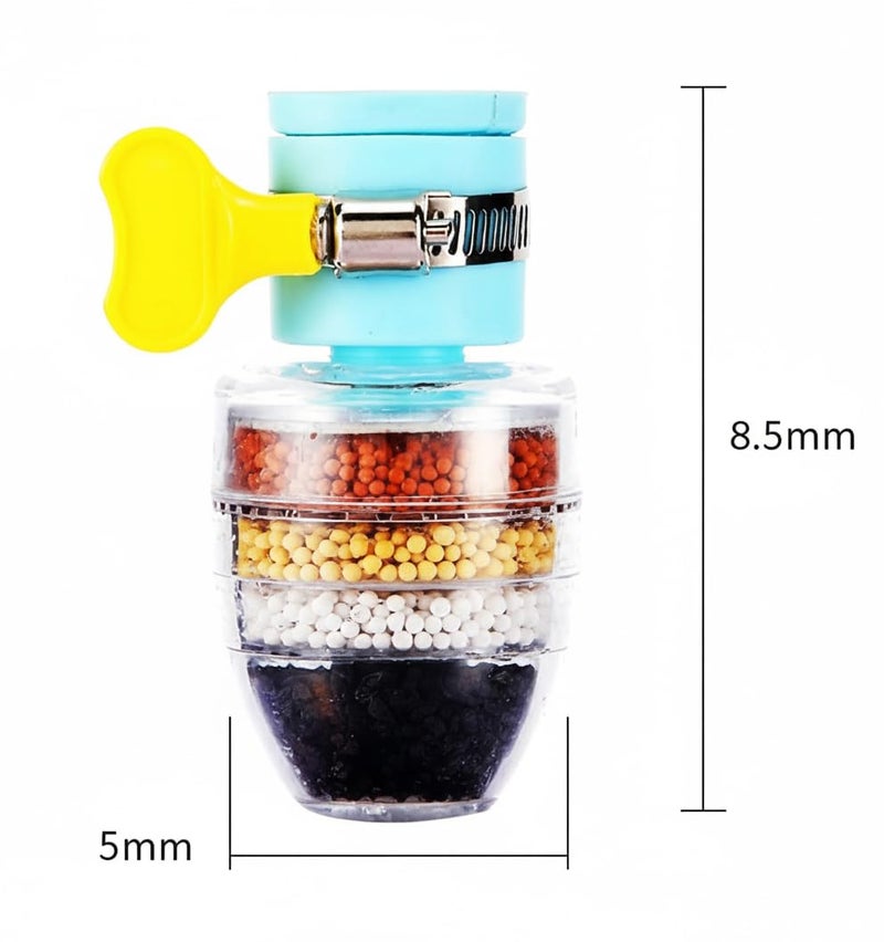 KBS Tap Water Purifier Filter Faucet 6 Layer Carbon Activated Dust Chlorine Remover Water Softener for Drinking Cartridge Alkaline Taps for Kitchen Sink Bathroom Wash Basin (Multicolor) (2) - Image 3