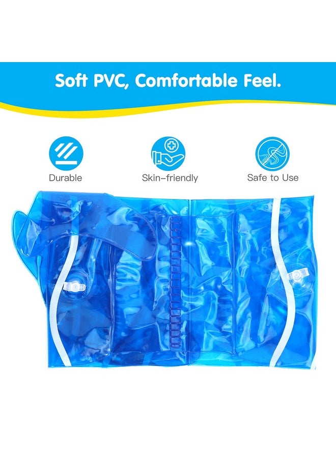 HeySplash - HeySplash Inflatable Armbands for Kids (Aged 3-6), Pool Arm Floatie Sleeves Floater Tube Water Wings Swimming Armlets, Up to 55lbs, Blue Shark - Image 1