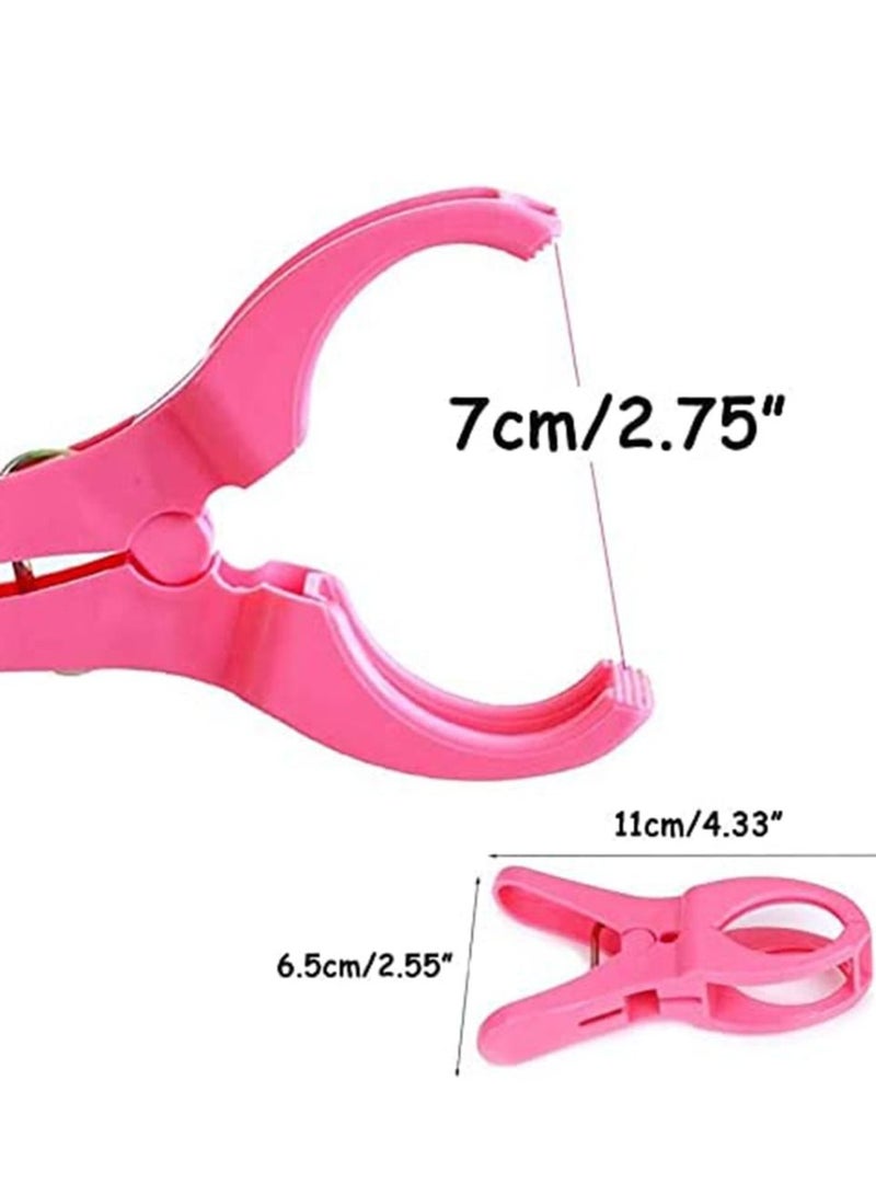 Y&D Beach Towel Clips Super Jumbo Plastic Chair Clip Holder for Pool Lounger, Large Quilt Clothes Pegs Hanging Clamps to Stop Towels Blowing Away 5 Pack Random Color - Image 5