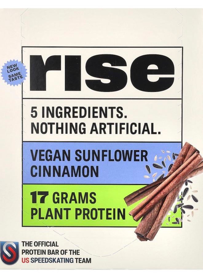 Rise bar The Simplest Protein Bar Vegan Sunflower Cinnamon 12 Bars 2.1 oz (60 g) Each 