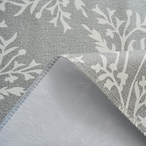 LIBERECOO Vinyl Tablecloth with Flannel Backing –Indigo Botanical Charm, Waterproof, Wipeable, Durable Table Cover – 4 Colors - Image 5