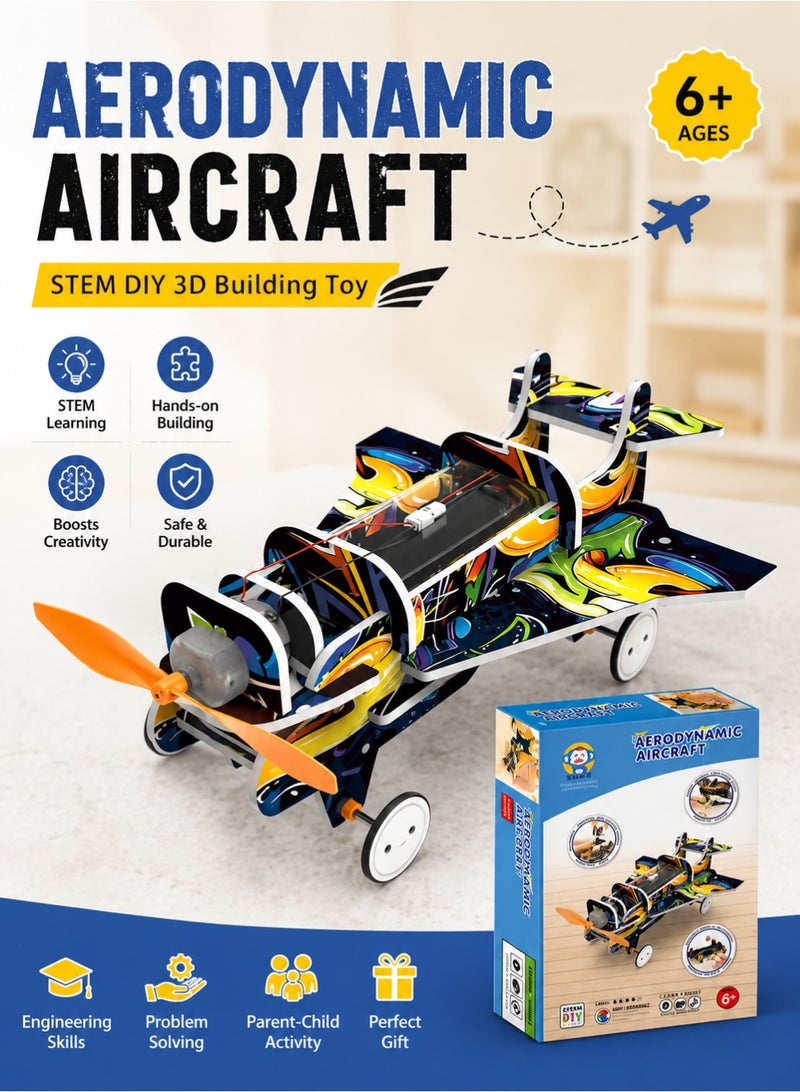 Saudi Select Enchanting STEM DIY Aerodynamic Aircraft Building Toy for Early Development - Fun Learning & Education Science Kit, Family Parenting Game, Party Gift for Boys and Girls. - Image 1