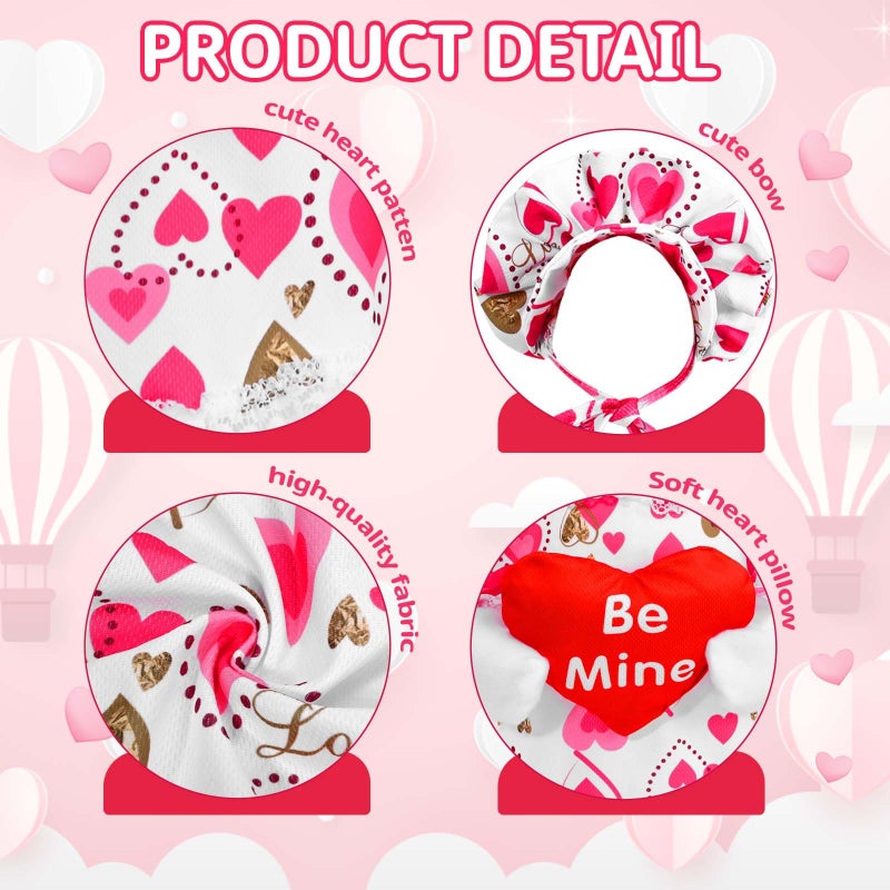 JcHrmers Valentine's Day Heart Goose Outfit for 23 Inch Red Heart Be Mine Cement Goose Clothes for Outdoor Lawn Yard Garden Decoration - Image 4