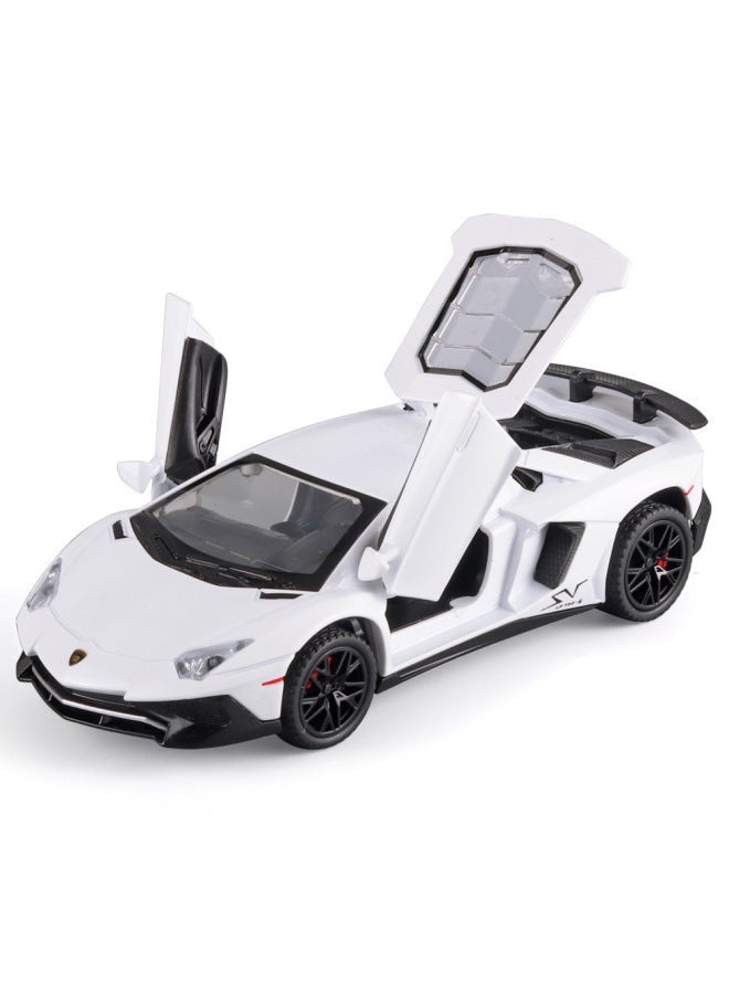 1:32 Rambo LP750J Alloy Car Model Light Back Force Door With Base Model Wholesale-Color:Jianyuan 32016 Lamborghini LP750-Independent Packaging Belt Display Stand  - Image 1
