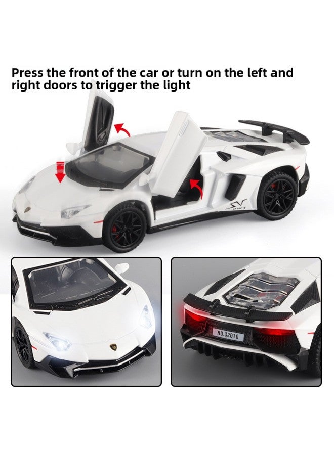1:32 Rambo LP750J Alloy Car Model Light Back Force Door With Base Model Wholesale-Color:Jianyuan 32016 Lamborghini LP750-Independent Packaging Belt Display Stand  - Image 4