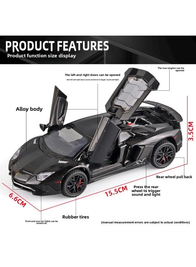 1:32 Rambo LP750J Alloy Car Model Light Back Force Door With Base Model Wholesale-Color:Jianyuan 32016 Lamborghini LP750-Independent Packaging Belt Display Stand  - Image 3