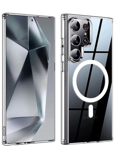 Samsung Galaxy S24 Ultra Clear Case Cover Protector with Support Magsafe Charger (Clear)