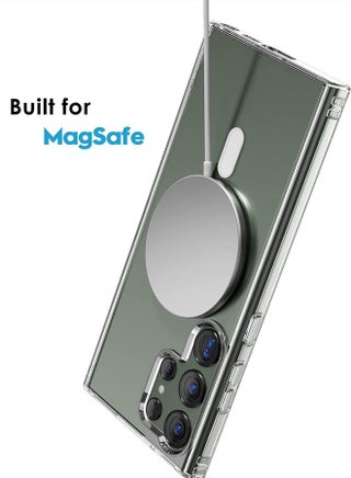 Samsung Galaxy S24 Ultra Clear Case Cover Protector with Support Magsafe Charger (Clear) - view 3