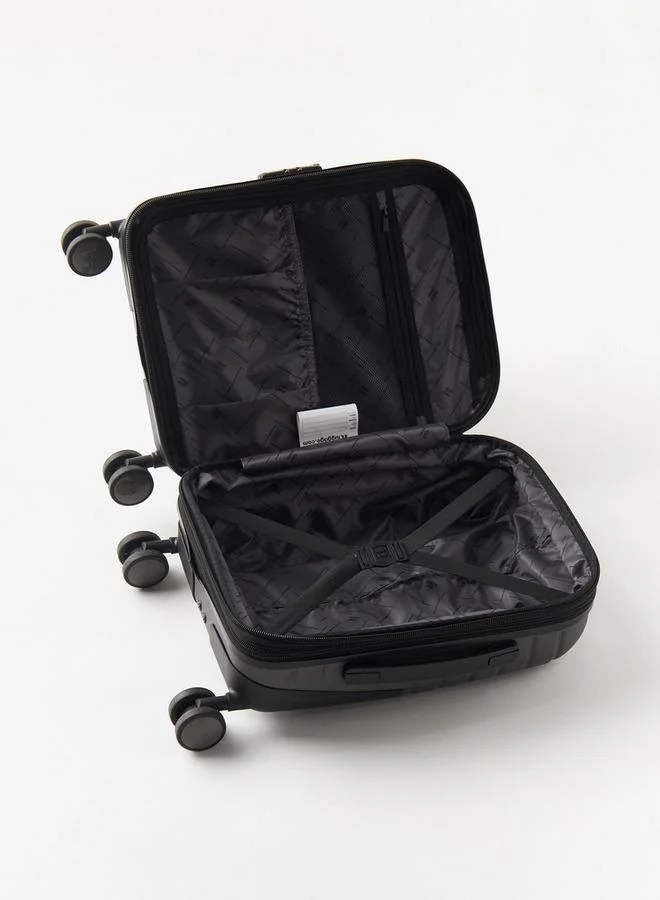 It BLACK Textured Hardcase Trolley With Retractable Handle - 20 Inches Cabin Bag  | Best Price UAE