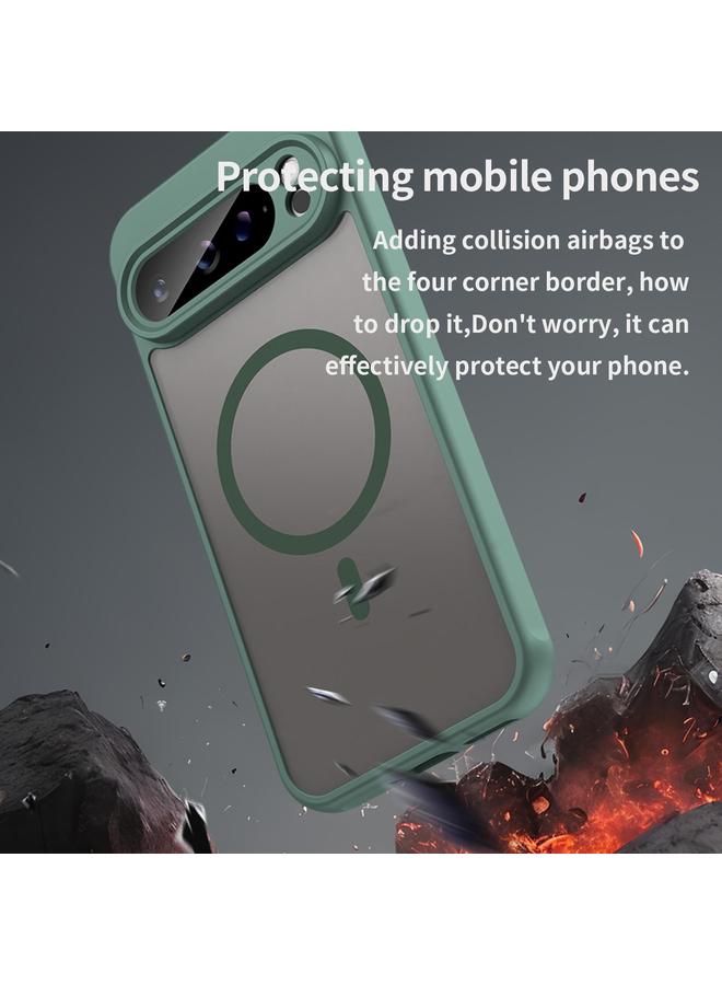 اس-توب جراب لهاتف Google Pixel 9 Pro XL Fan Dun Series TPU Hybrid PC Frosted Magsafe - Image 4