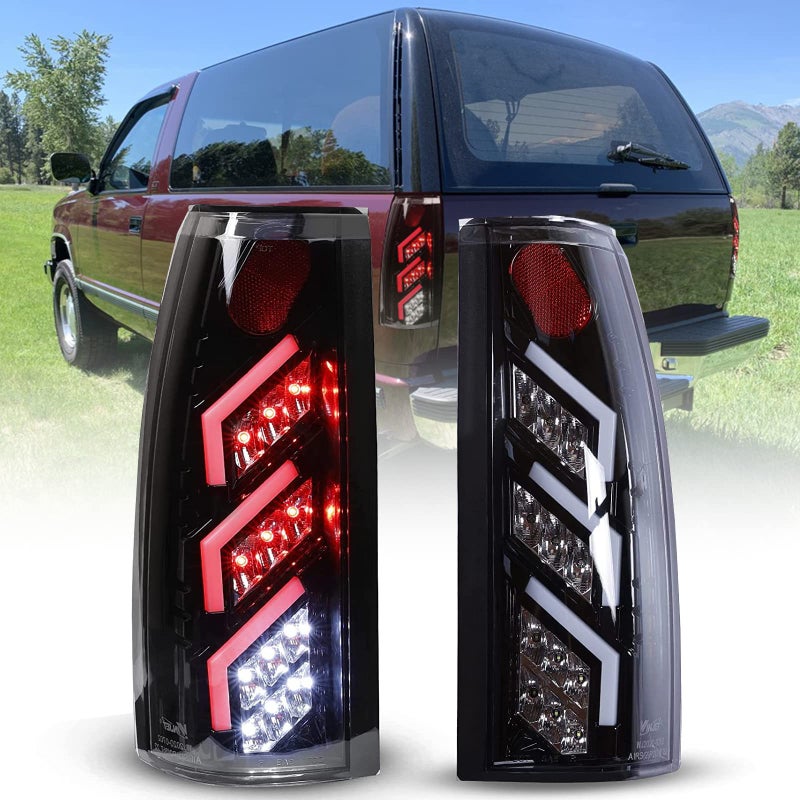 ROXX Full Led Tail Lights Fit for 19881999 Chevy CK150025003500 and 19921999 Chevy SuburbanGMC Yukon 19921994 Chevy Blazer19952000 Chevy TahoeClear