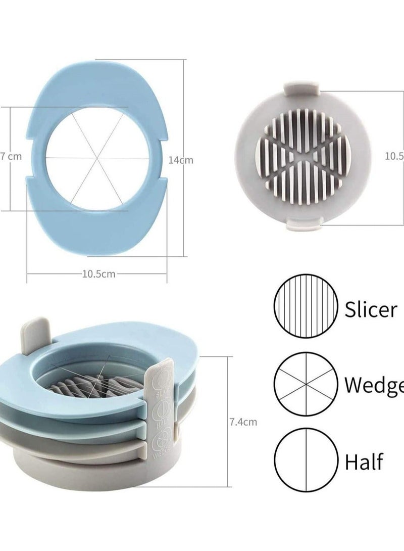 Egg Cutter Slicer, Multipurpose Egg Slicer Cutter 3 in 1 with Stainless Steel Wire Cutting line Cooking Tools for Cutting Eggs, Salads, Strawberries, Mushrooms, Kiwis, Banana - Image 2