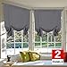 H.VERSAILTEX H.VERSAILTEX Blackout Energy Efficient Tie Up Shades Home Decor Rod Pocket Panels for Small Window (42W x 63L, Medium  - Image 2