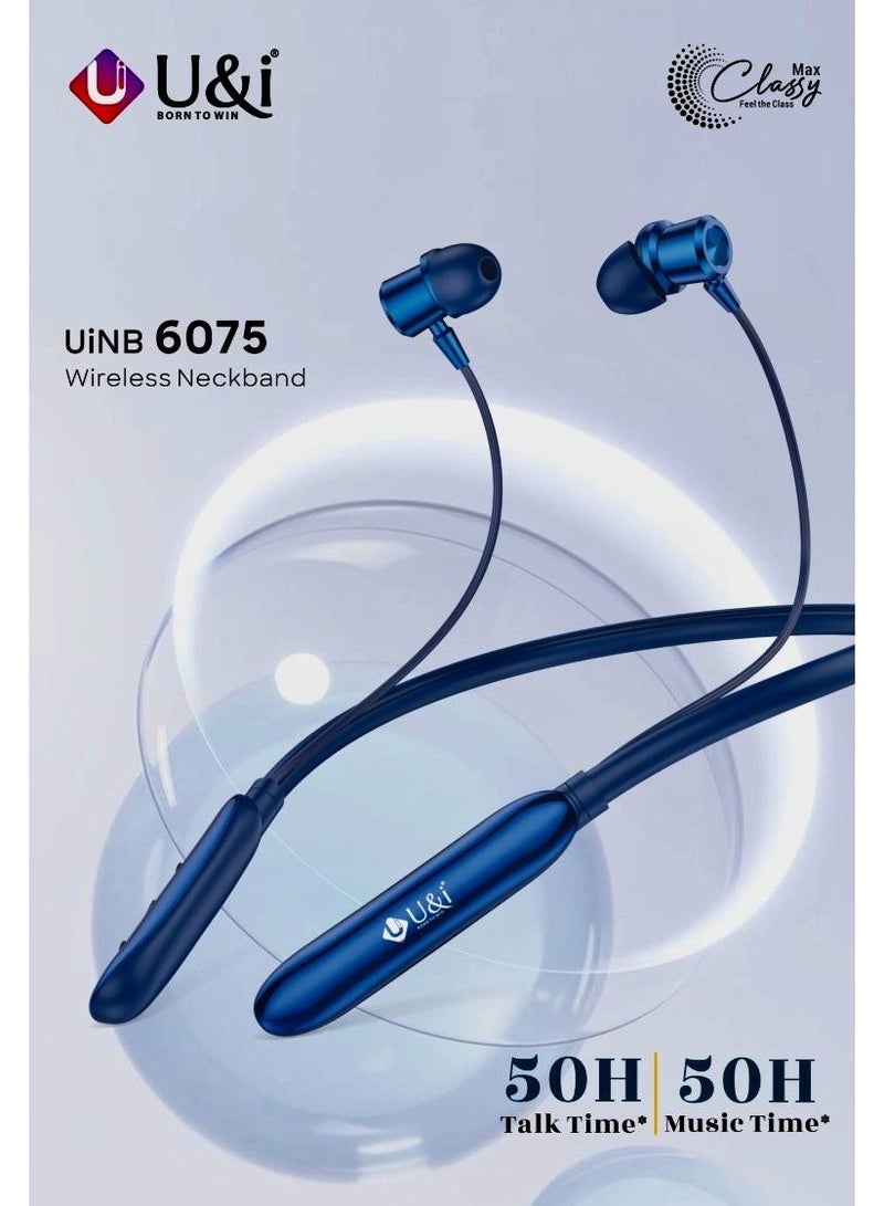 U&i سماعات بلوتوث عنق لاسلكية V5.4 مع 50 ساعة من وقت التشغيل، محركات باس 10 مم، تشغيل/إيقاف مغناطيسي، تنبيه بالاهتزاز، شحن سريع ودعم المساعد الصوتي للجري في الصالة الرياضية - Image 3