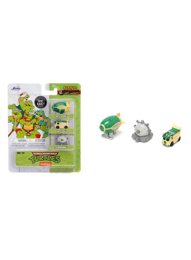 Jada Toys Teenage Mutant Ninja Turtles 1.65" 3-Pack Die-cast Cars, Toys for Kids and Adults - Image 1