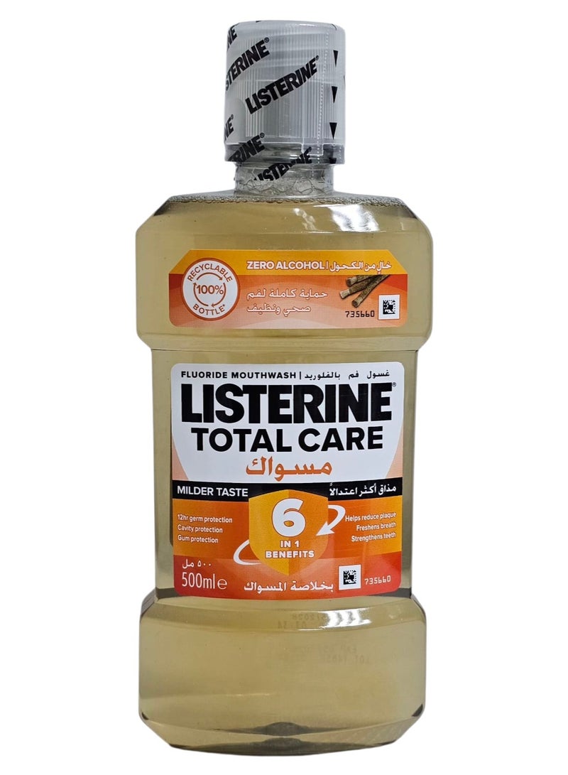 غسول فم ليسترين مسواك 6×1 حماية كاملة لفم صحي ونظيف 500مل