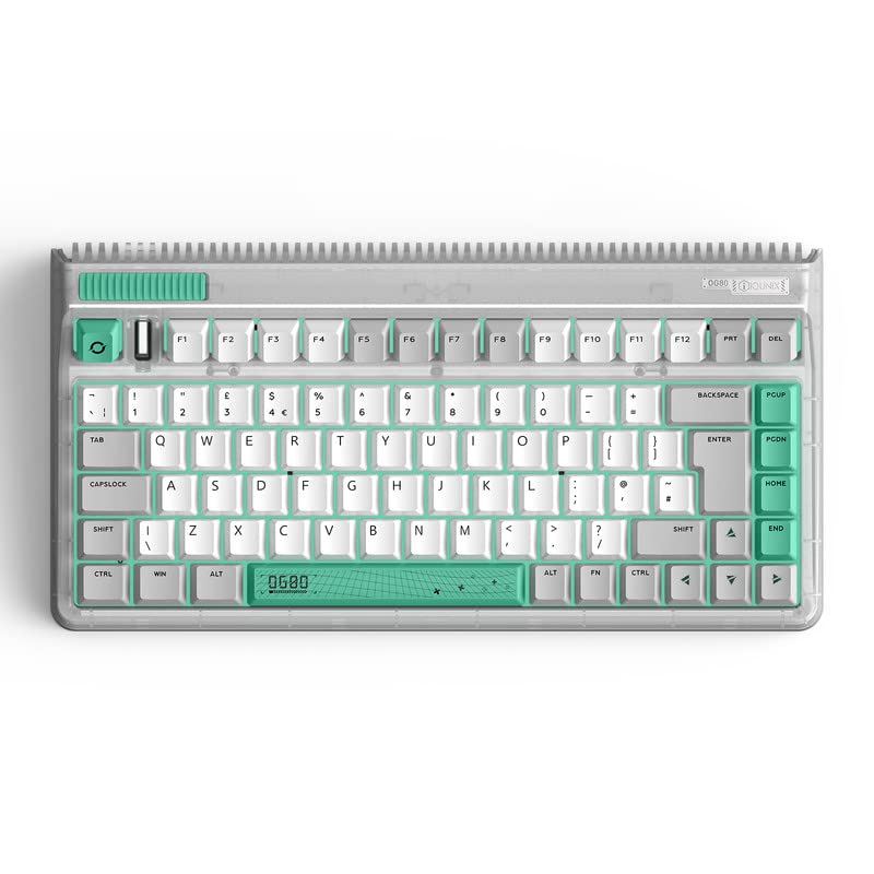 Iqunix iQunix OG80 WORMHOLE Mechanical Keyboard UK Layout, Wireless RGB TKL Retro Keyboard with 2.4GHz / Bluetooth 5.1 / Wired Type-C, Tilted F-Row, Hot-Swappable Cherry MX Browns, for Windows PC/Mac - Image 1