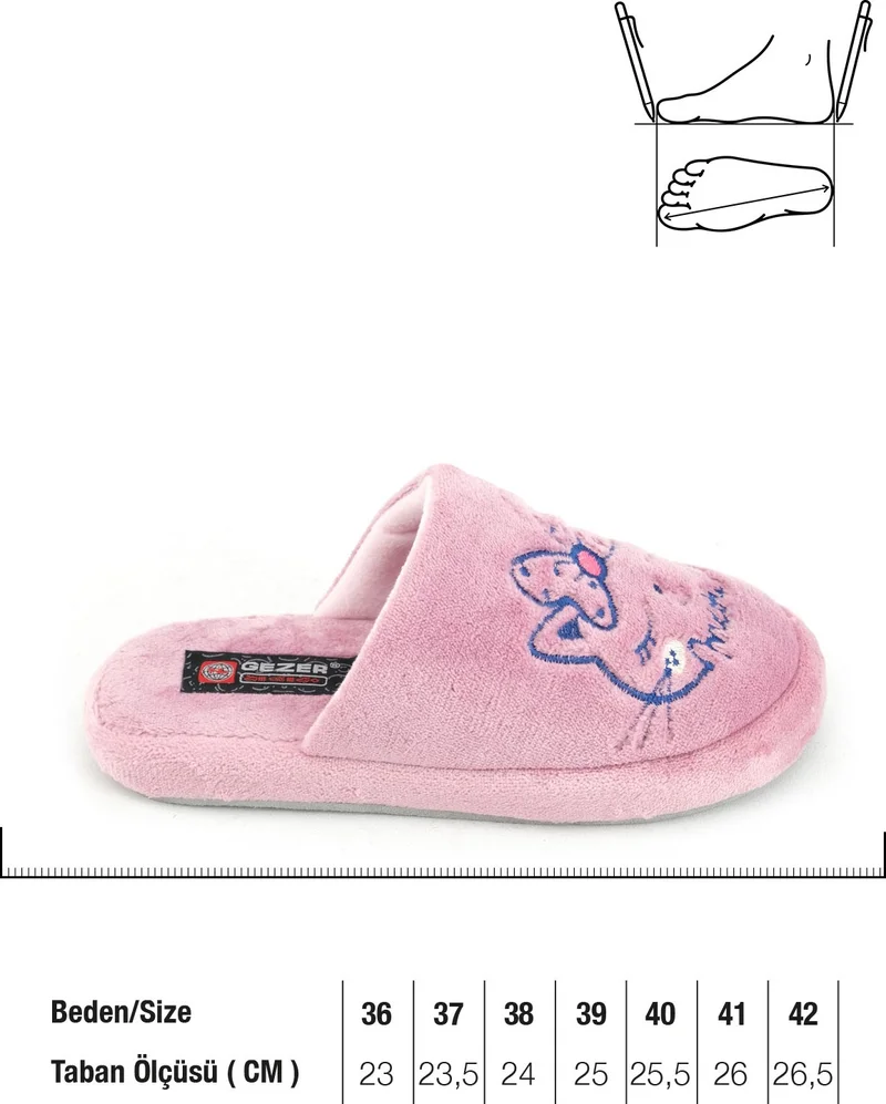 Gezer Winter Embroidered Design Fashion Home Garden Women's Slippers
