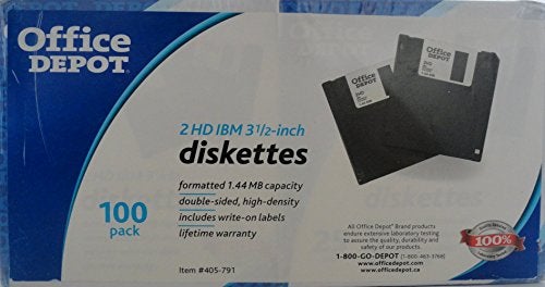 Office Depot 3.5in. Bulk Diskettes, IBM Format, DS/HD, Black, Box Of 100, 41208 - Image 2