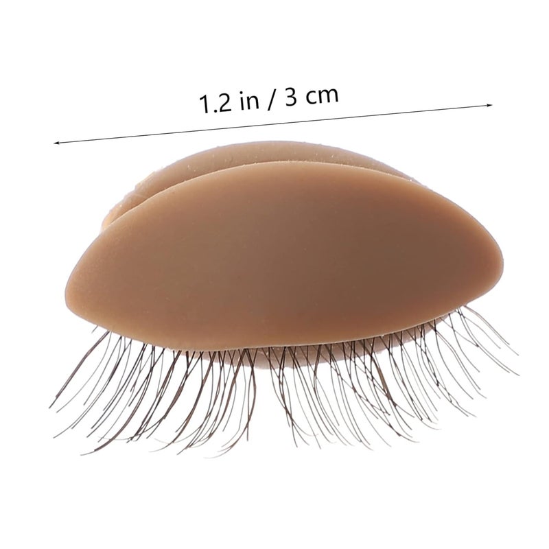 Affordable trusted craftsmanship 3pairs Removable Eyelids Practice Kit for Eyelash Extensions and Reusable Makeup Accessory Realistic Human Skin Feel for Lash Tech Training Gulf market standard build - Image 2