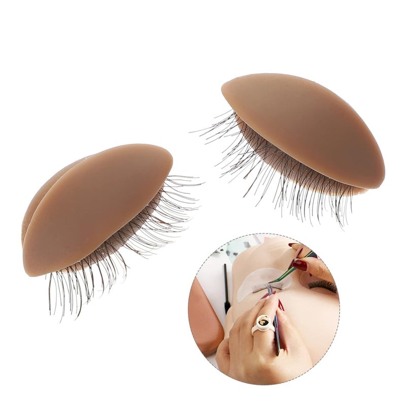 Affordable trusted craftsmanship 3pairs Removable Eyelids Practice Kit for Eyelash Extensions and Reusable Makeup Accessory Realistic Human Skin Feel for Lash Tech Training Gulf market standard build - Image 4