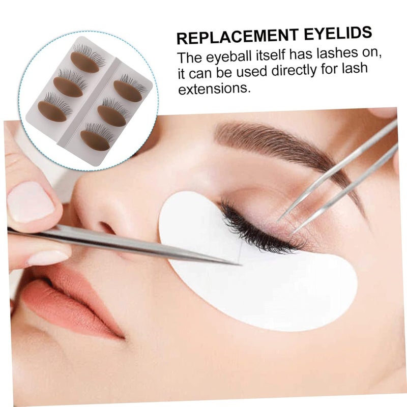 Affordable trusted craftsmanship 3pairs Removable Eyelids Practice Kit for Eyelash Extensions and Reusable Makeup Accessory Realistic Human Skin Feel for Lash Tech Training Gulf market standard build - Image 5