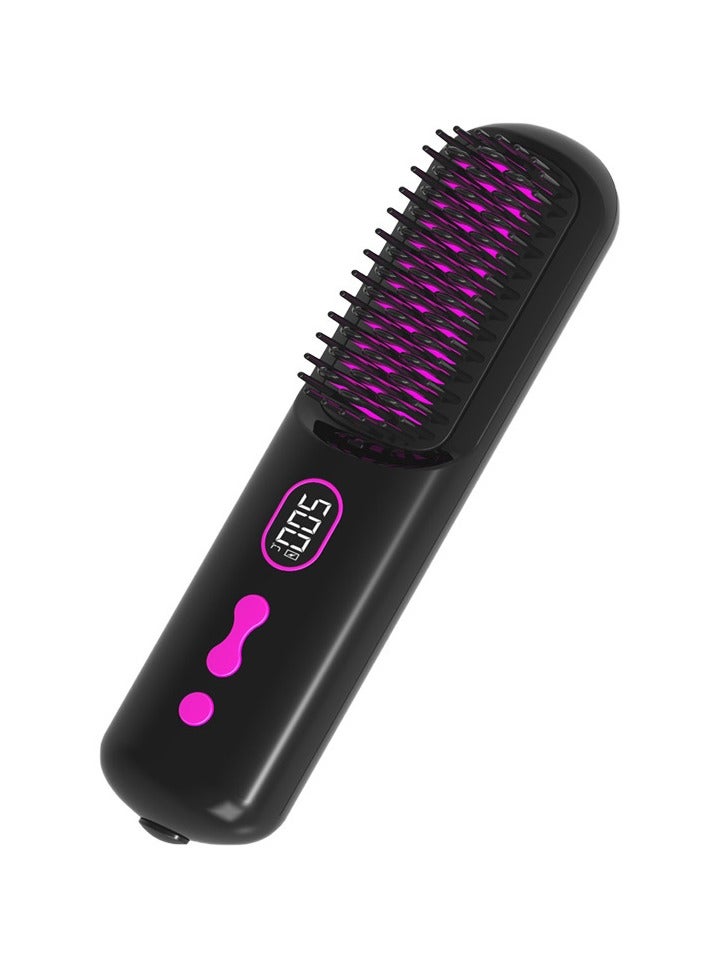 general New USB Wireless Hair Straightener Negative Ions Do Not Hurt Hair Charging Portable Straight Roll Dual-purpose Hair Straightener - Image 1