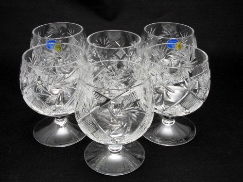 Neman Russian Cut Crystal Cognac Snifters 300ml/10oz Hand Made Set of 6 - Image 2