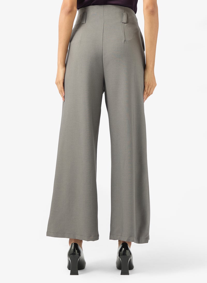 ELLA Wide Bottom Split Hem Pants - Image 3