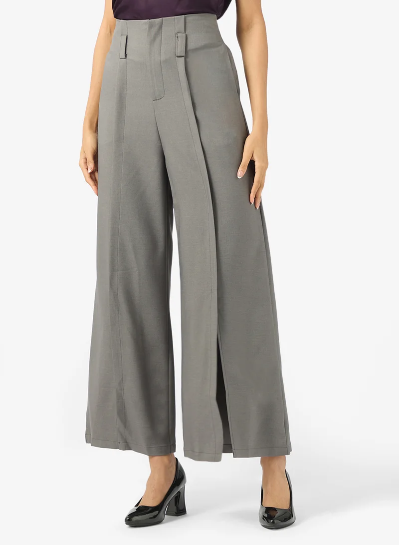 ELLA Wide Bottom Split Hem Pants
