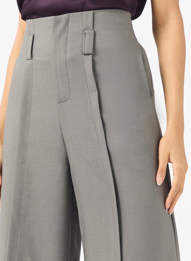 ELLA Wide Bottom Split Hem Pants - Image 4