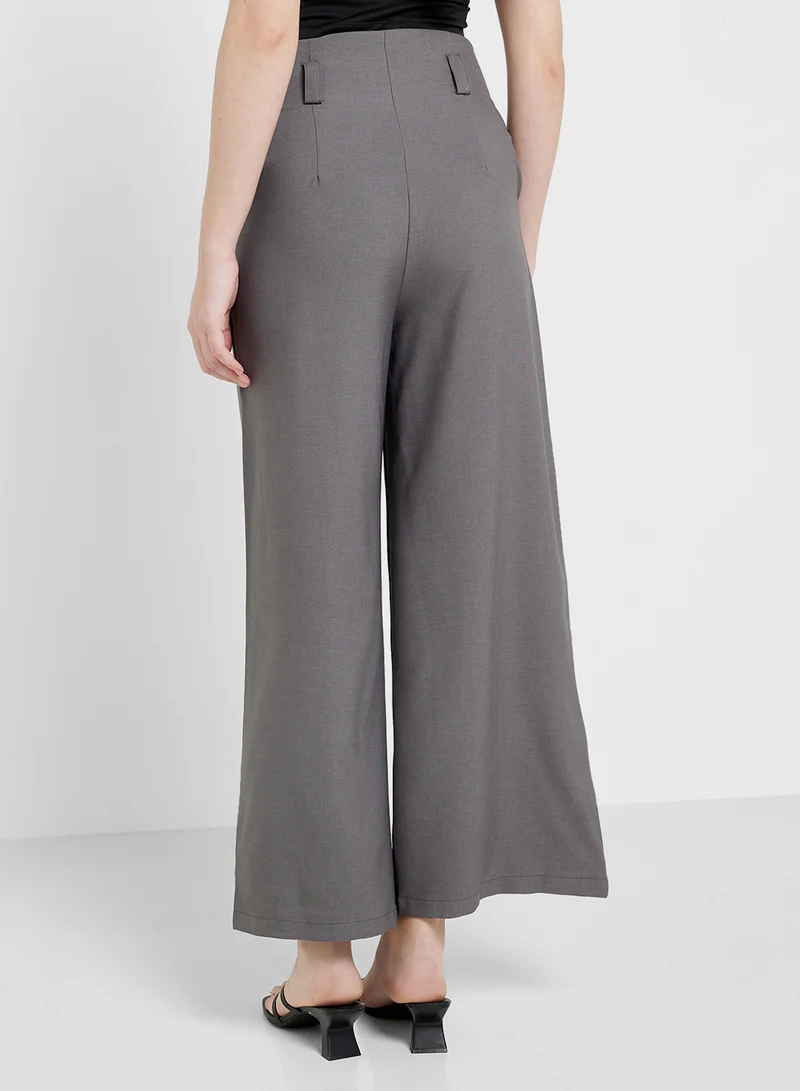 ELLA Wide Bottom Split Hem Pants