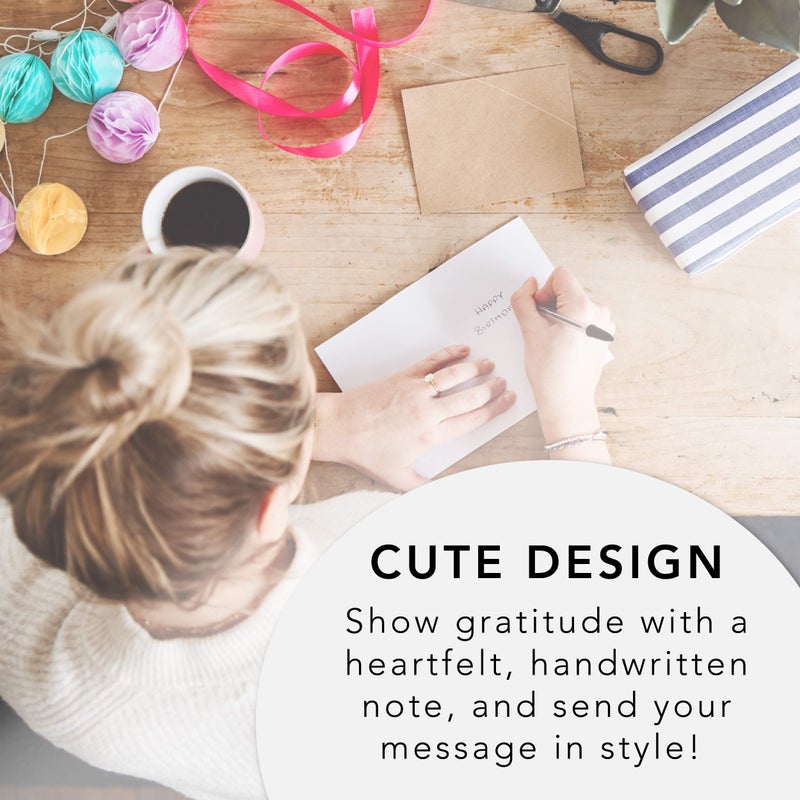 Graphique Flat Notes, â€œStay Magicalâ€ Design - 15 Special Occasion Sleek Note Cards & Envelopes With Pretty Silver Trim and â€œStay Magicalâ€ Message, 4.25" x 5.5" (DFN002) - Image 5