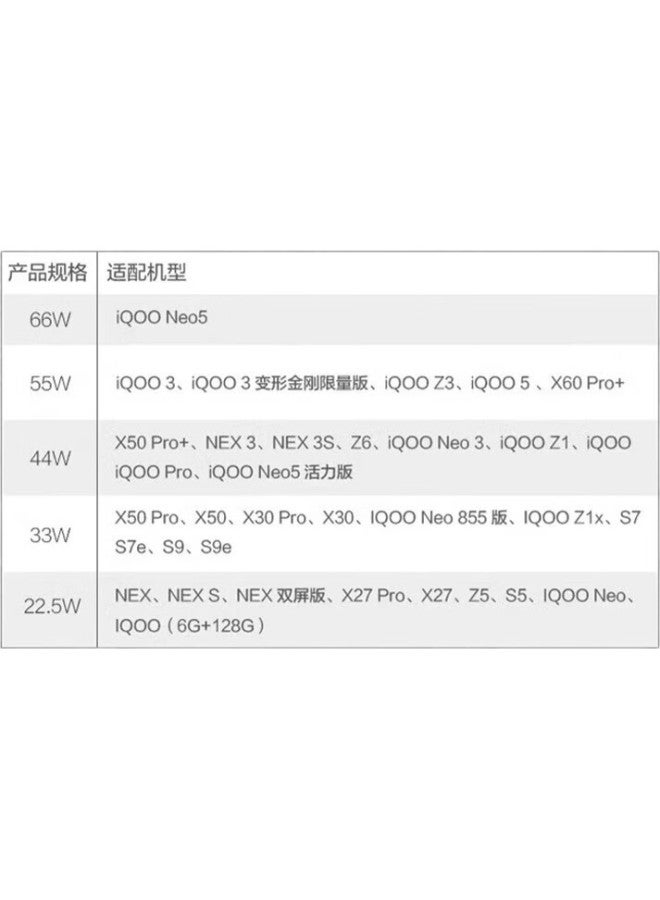 Win Potential Yingqian 66W 6A Fast Charging Data Cable For Vivo/Iqoo Neo5/5S/6/S15/S16/X70Pro/X60/S12/X50 Mobile Phone Charger Cable - Image 3