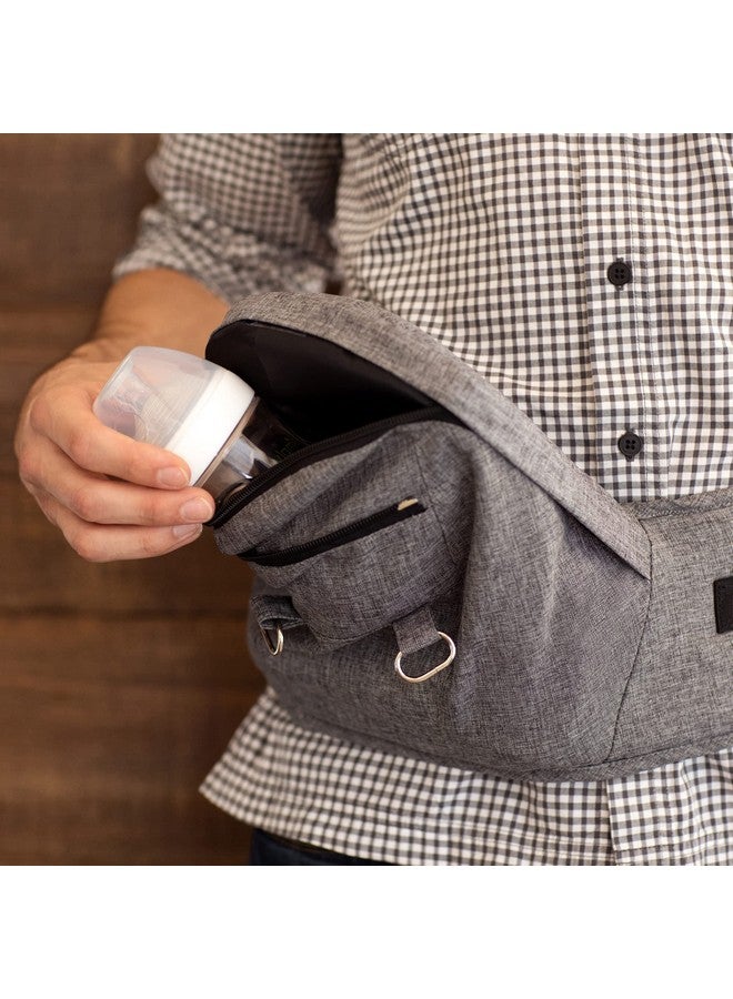 Moby Hip Seat and Baby Carrier for Infants and Toddlers, Designed for Mothers, Fathers, and Caregivers, Supports Children from 12-17 lbs (Grey) - Image 3